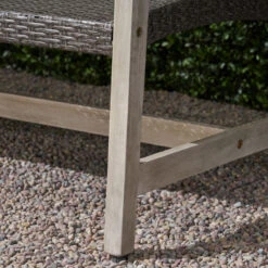 2pc Black And Pale Gray Outdoor Patio Sofa And Coffee Table Set 75.5" -PatioVibe Shop dnhhf 308143 05 41725.1667654084