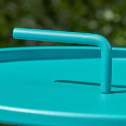21.75" Teal Blue Contemporary Round Outdoor Patio Side Table 9 21.75" Teal Blue Contemporary Round Outdoor Patio Side Table -PatioVibe Shop dnhhf 309000 3 88579.1667677741