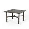 22" Brown Traditional Square Outdoor Patio Side Table