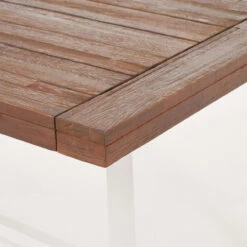 79" Brown And White Contemporary Rectangular Outdoor Dining Table -PatioVibe Shop dnhhf 309163 5 92331.1667677710