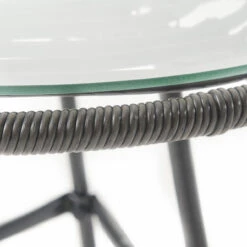 19.5" Gray And Black Contemporary Round Outdoor Patio Side Table 10 19.5" Gray And Black Contemporary Round Outdoor Patio Side Table -PatioVibe Shop dnhhf 309167 4 64669.1667654056