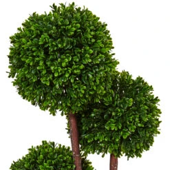 3' Artificial Boxwood Topiary Outdoor Tree In Black Pot -PatioVibe Shop dnnl205486 3 40165.1688110059