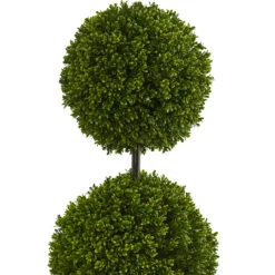 4' Artificial Boxwood Double Ball Topiary Outdoor Tree In Oval Planter -PatioVibe Shop dnnl205701 4 44424.1681813682