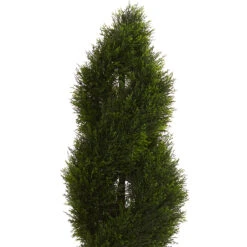 5.5' Artificial Double Pond Cypress Spiral Topiary Outdoor Tree In Tower Planter 6 5.5' Artificial Double Pond Cypress Spiral Topiary Outdoor Tree In Tower Planter -PatioVibe Shop dnnl205773 3 66945.1681813648