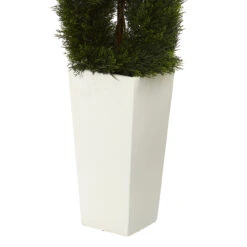 5.5' Artificial Double Pond Cypress Spiral Topiary Outdoor Tree In Tower Planter 7 5.5' Artificial Double Pond Cypress Spiral Topiary Outdoor Tree In Tower Planter -PatioVibe Shop dnnl205773 4 26613.1681813649