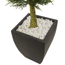 4.5' Double Ball Cypress Topiary Artificial Outdoor Pant In Matte Planter 6 4.5' Double Ball Cypress Topiary Artificial Outdoor Pant In Matte Planter -PatioVibe Shop dnnl205956 3 48696.1686180391