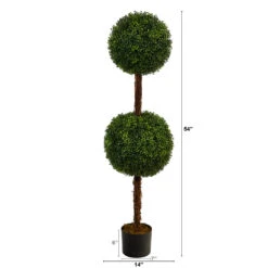 4.5' Boxwood Double Ball Topiary Outdoor Artificial Tree In Black Pot 7 4.5' Boxwood Double Ball Topiary Outdoor Artificial Tree In Black Pot -PatioVibe Shop dnnl20t2026 4 92456.1687598223