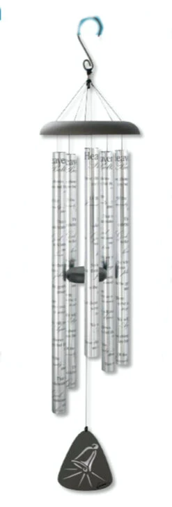 44" Clear Sonnet Sounds Heavenly Bells Inspirational Outdoor Patio Garden Wind Chimes