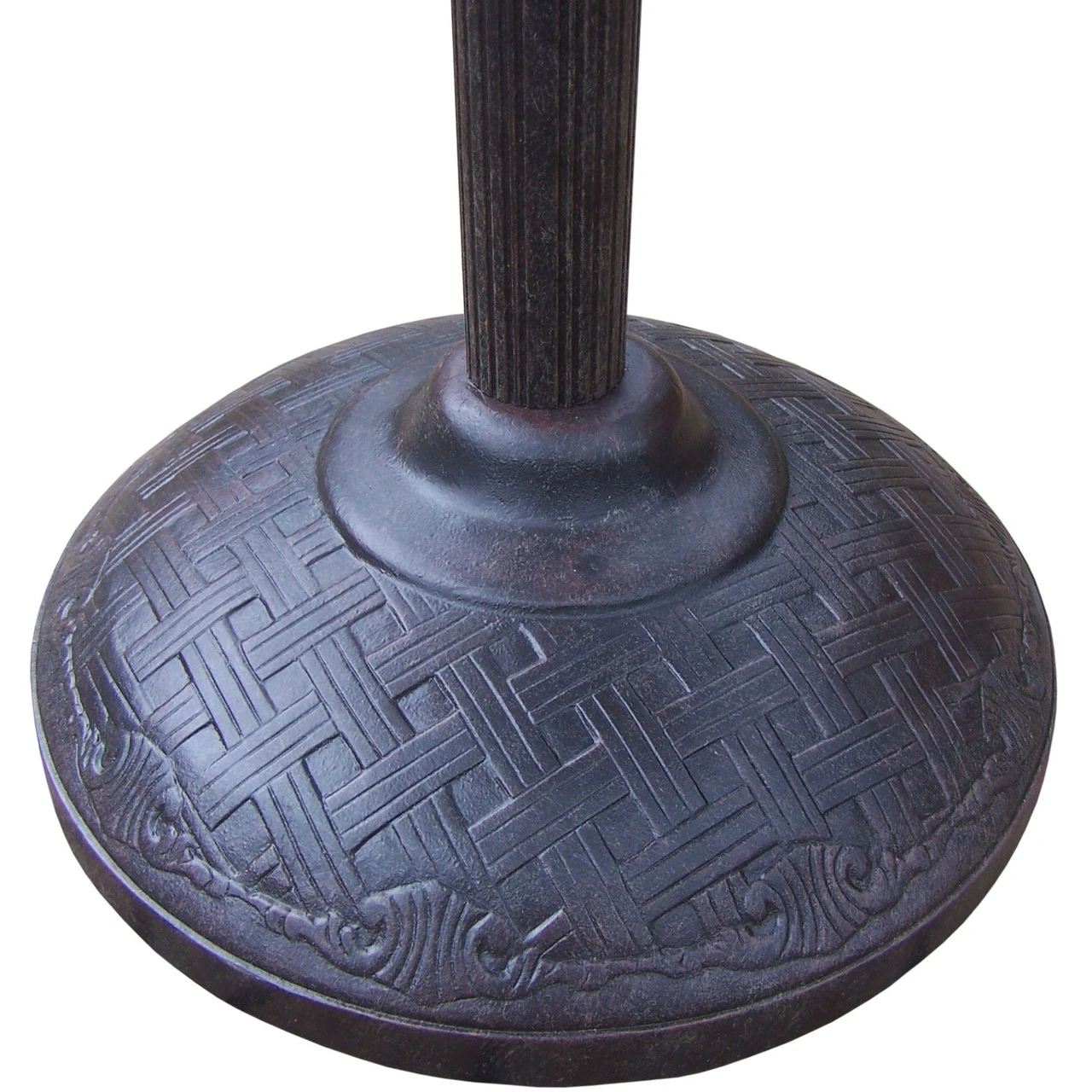 40.75" Brown And Black Round Ornate Outdoor Patio Furniture Bar Table 2 40.75" Brown And Black Round Ornate Outdoor Patio Furniture Bar Table - Image 2