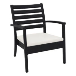 7-Piece Black And Cream White Outdoor Patio Seating Set With Cushions 36" -PatioVibe Shop dpam isp004s7 bla cna 5 88570.1667539011