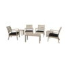 7-Piece Taupe Gray And Black Outdoor Patio Seating Set With Cushions 36"