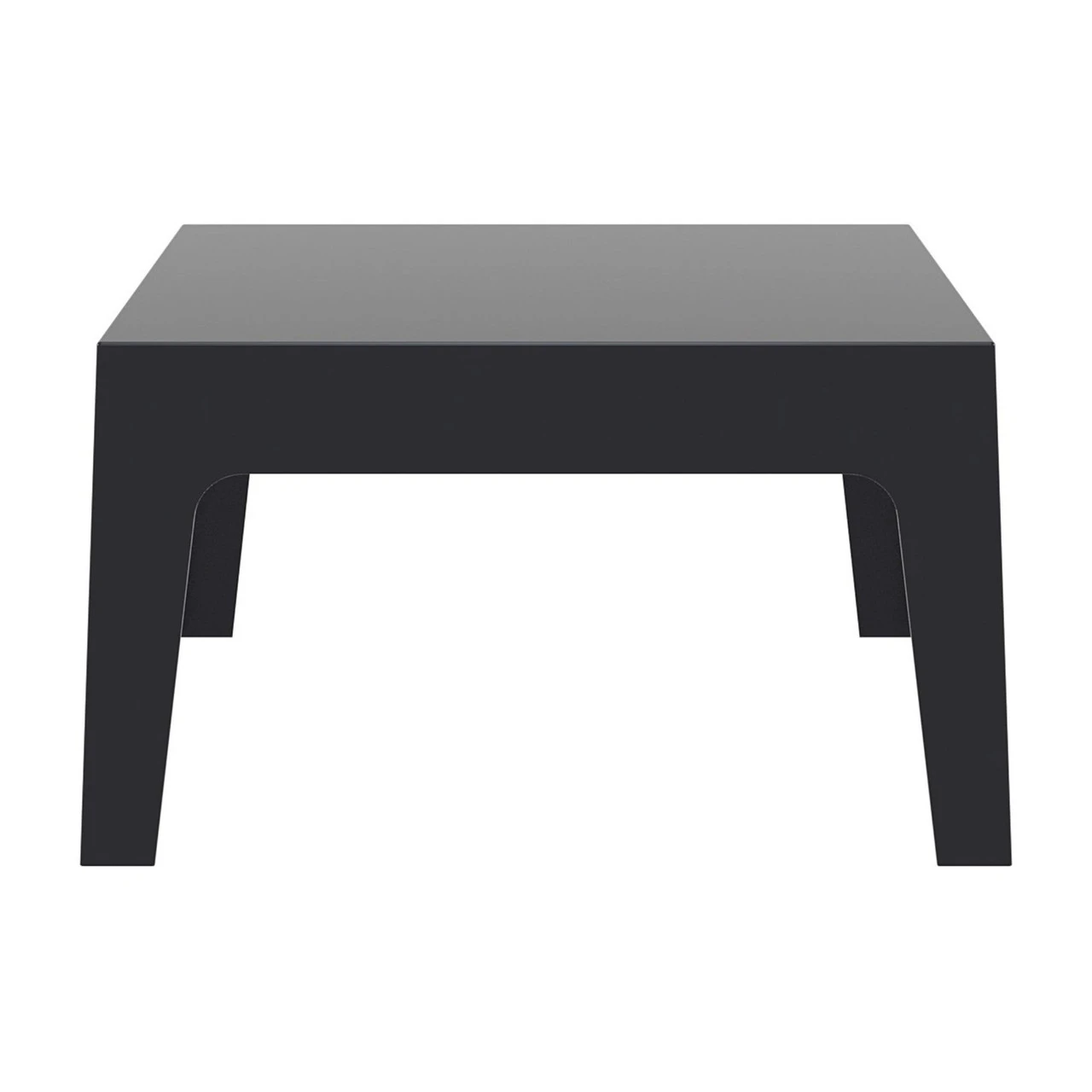 27.5" Black Stackable Outdoor Patio Coffee Table 2 27.5" Black Stackable Outdoor Patio Coffee Table - Image 2