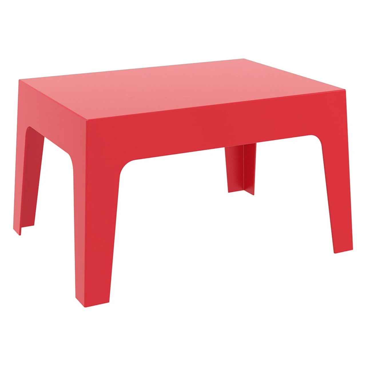 27.5" Red Stackable Outdoor Patio Coffee Table 1 27.5" Red Stackable Outdoor Patio Coffee Table