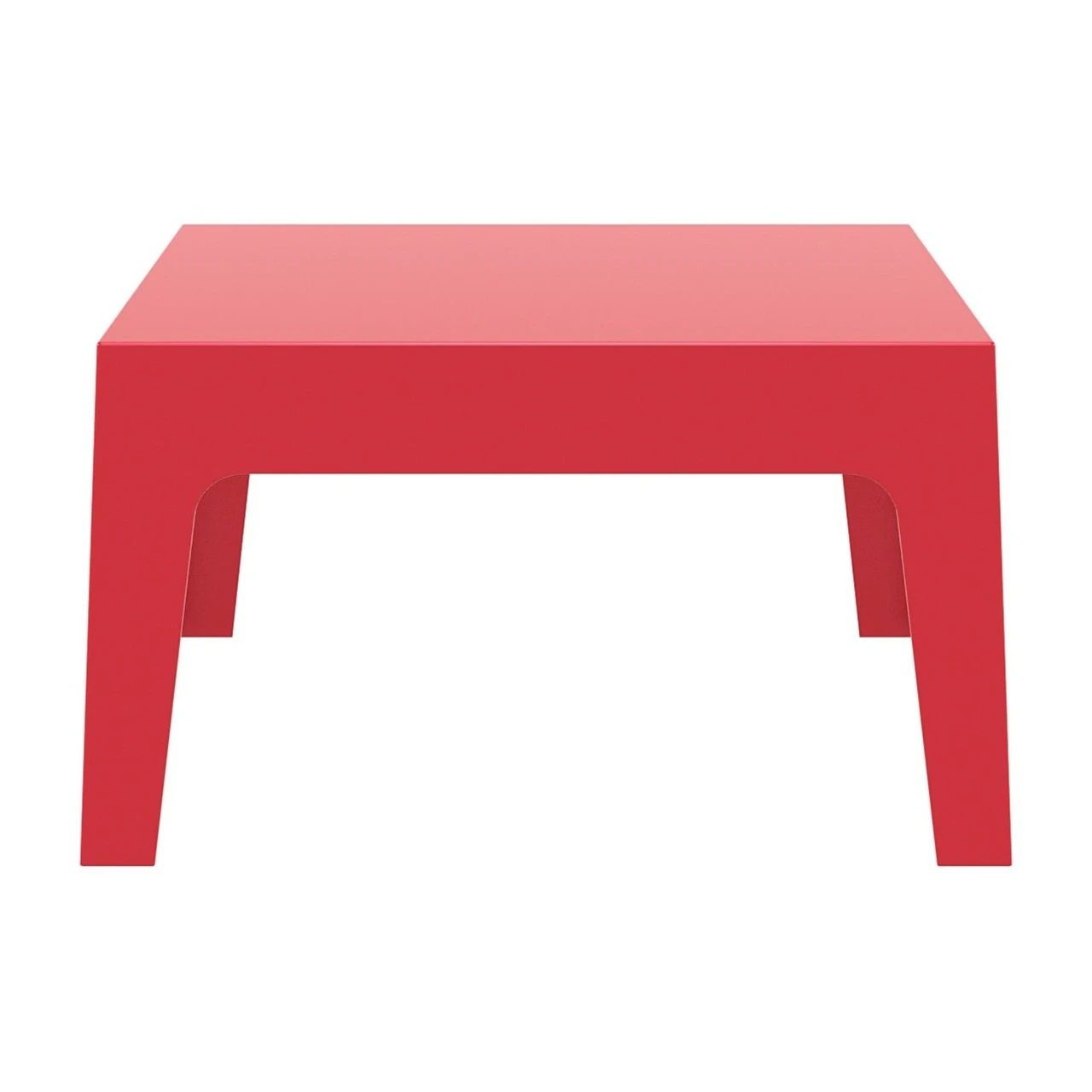 27.5" Red Stackable Outdoor Patio Coffee Table 2 27.5" Red Stackable Outdoor Patio Coffee Table - Image 2