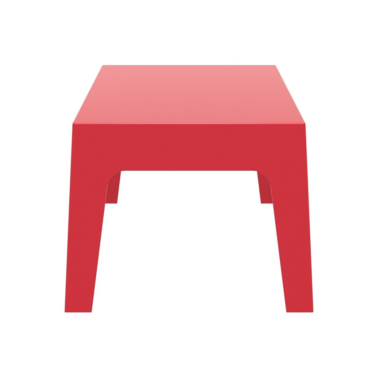 27.5" Red Stackable Outdoor Patio Coffee Table 3 27.5" Red Stackable Outdoor Patio Coffee Table - Image 3