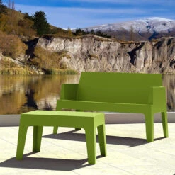 27.5" Tropical Green Stackable Outdoor Patio Coffee Table 8 27.5" Tropical Green Stackable Outdoor Patio Coffee Table -PatioVibe Shop dpam isp064 trg 4 06646.1667539062