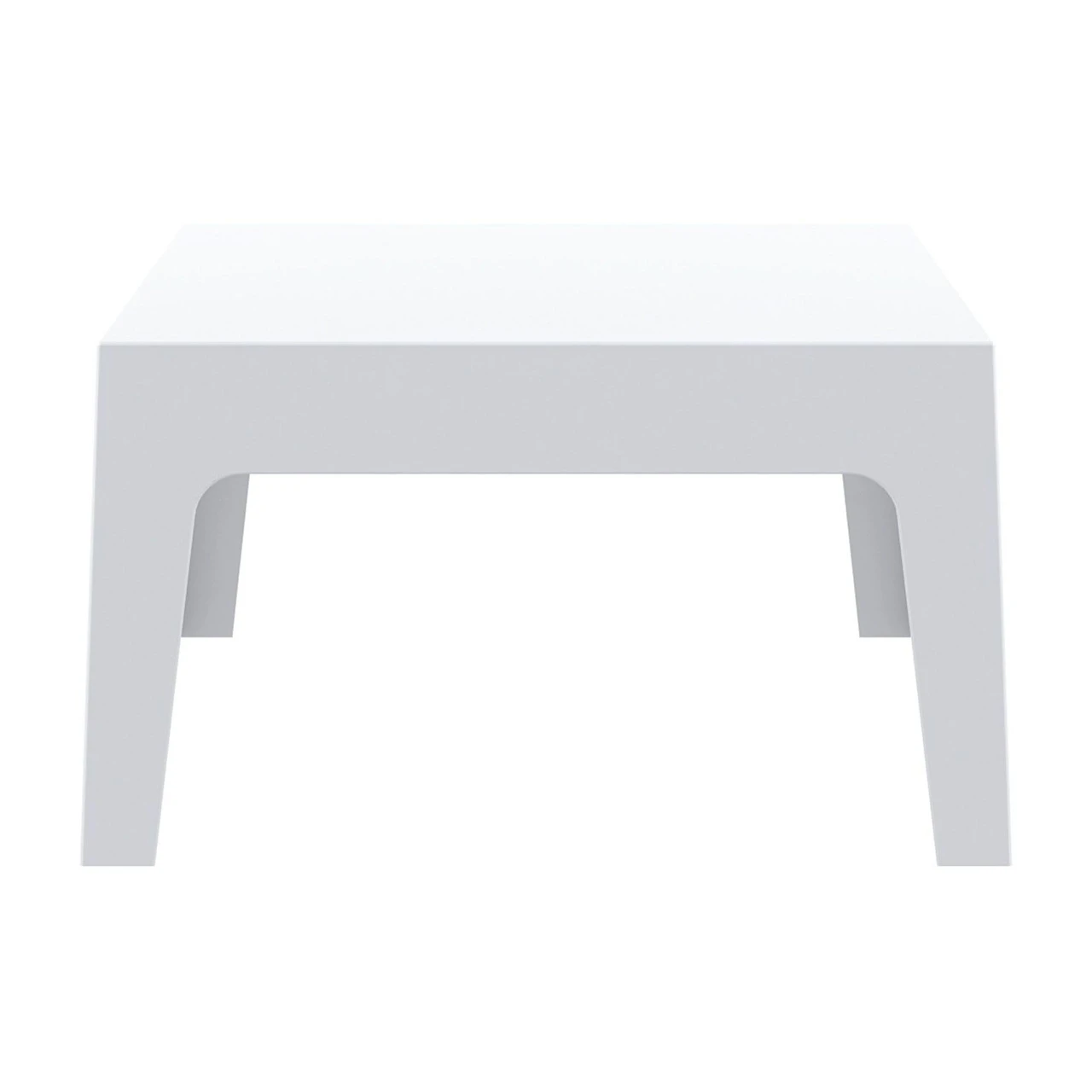 27.5" White Stackable Outdoor Patio Coffee Table 2 27.5" White Stackable Outdoor Patio Coffee Table - Image 2