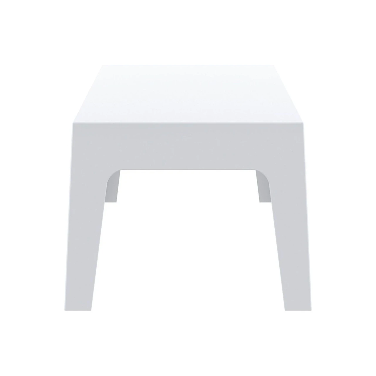 27.5" White Stackable Outdoor Patio Coffee Table 3 27.5" White Stackable Outdoor Patio Coffee Table - Image 3