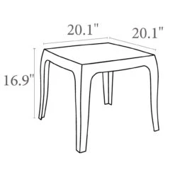 20" Clear Transparent Stacking Square Outdoor Patio Side Table 13 20" Clear Transparent Stacking Square Outdoor Patio Side Table -PatioVibe Shop dpam isp065 tcl 7 88029.1667538921