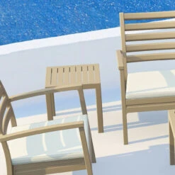 18" Taupe Brown Patio Square Resin Side Table With Drain Hole 8 18" Taupe Brown Patio Square Resin Side Table With Drain Hole -PatioVibe Shop dpam isp066 dvr 3 29622.1667489234