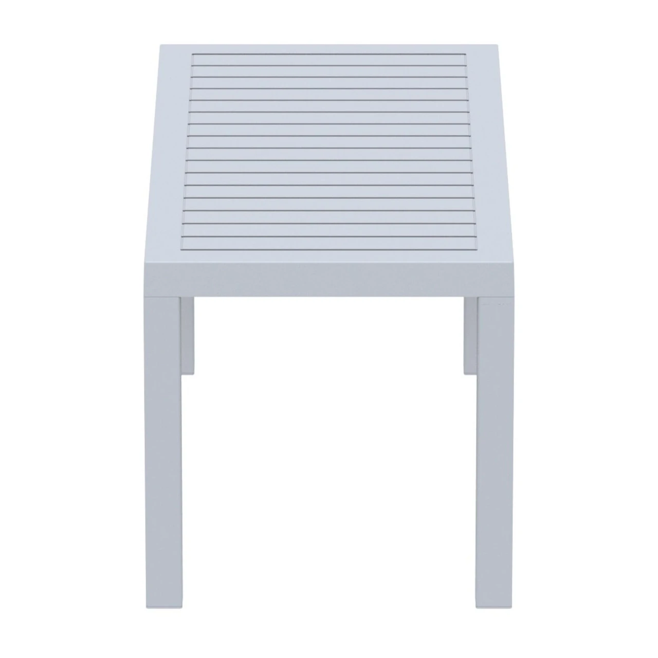 36" Silver Gray Patio Solid Rectangular Patio Resin Coffee Table 3 36" Silver Gray Patio Solid Rectangular Patio Resin Coffee Table - Image 3