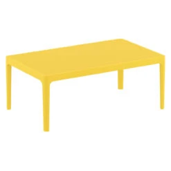 39.5" Yellow Patio Solid Rectangular Lounge Coffee Table