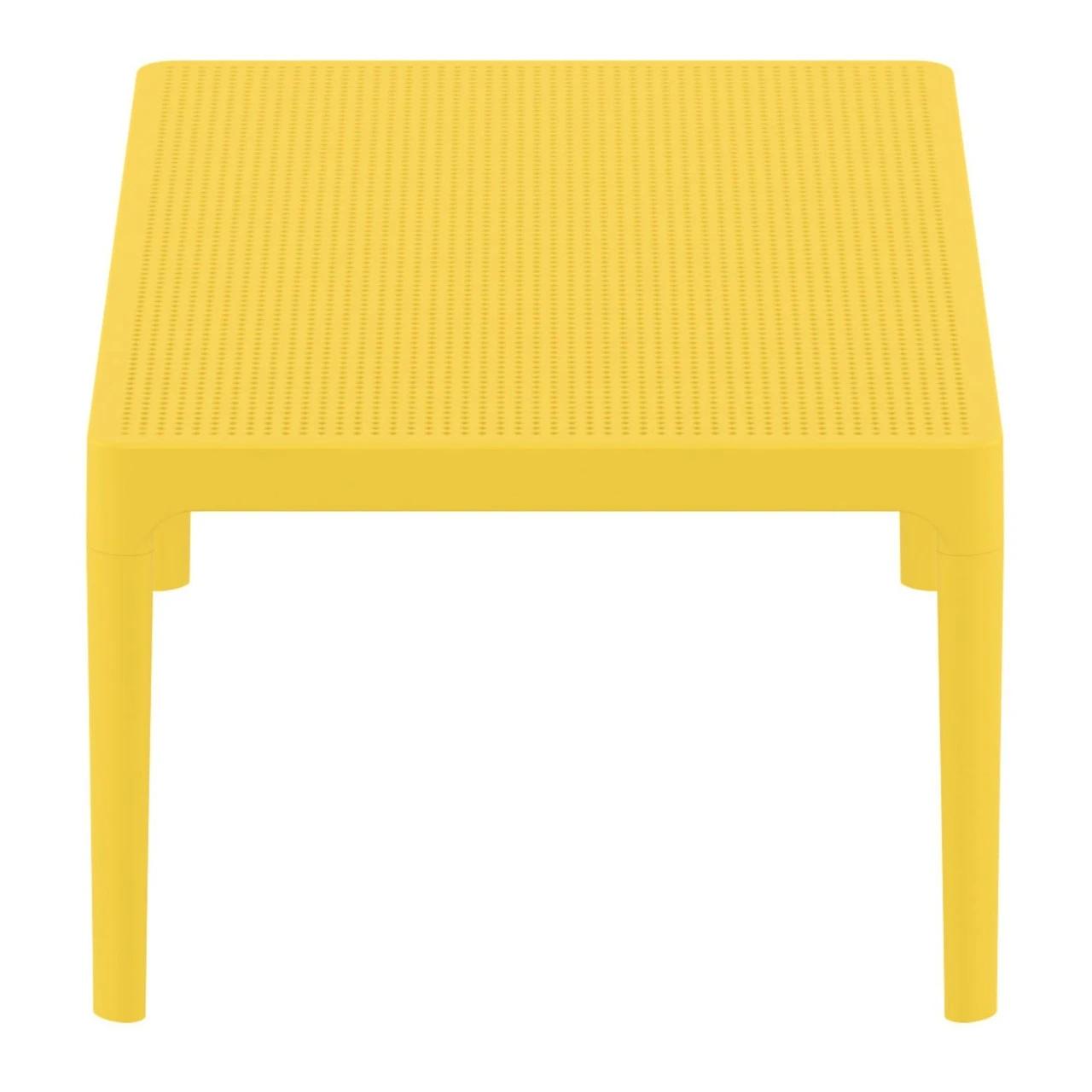 39.5" Yellow Patio Solid Rectangular Lounge Coffee Table 3 39.5" Yellow Patio Solid Rectangular Lounge Coffee Table - Image 3