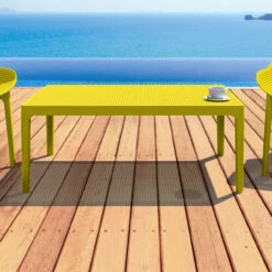 39.5" Yellow Patio Solid Rectangular Lounge Coffee Table 9 39.5" Yellow Patio Solid Rectangular Lounge Coffee Table -PatioVibe Shop dpam isp104 yel 4 27328.1667531847