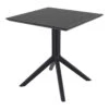 29.5" Black Square Outdoor Patio Dining Table