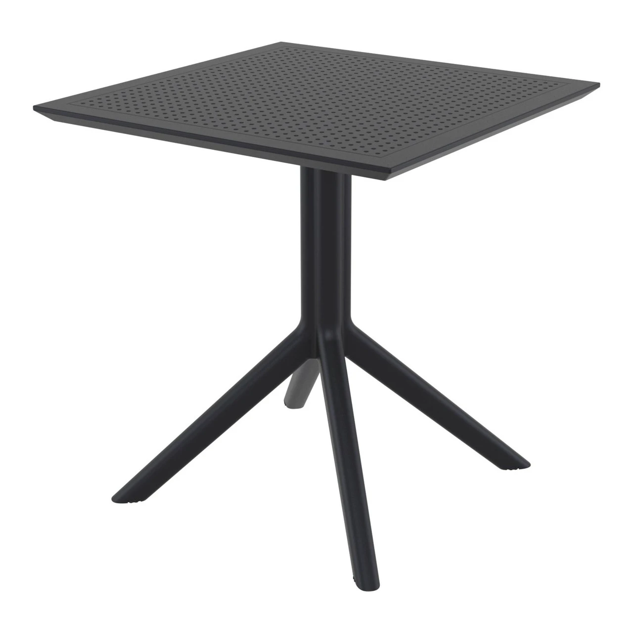 29.5" Black Square Outdoor Patio Dining Table 1 29.5" Black Square Outdoor Patio Dining Table