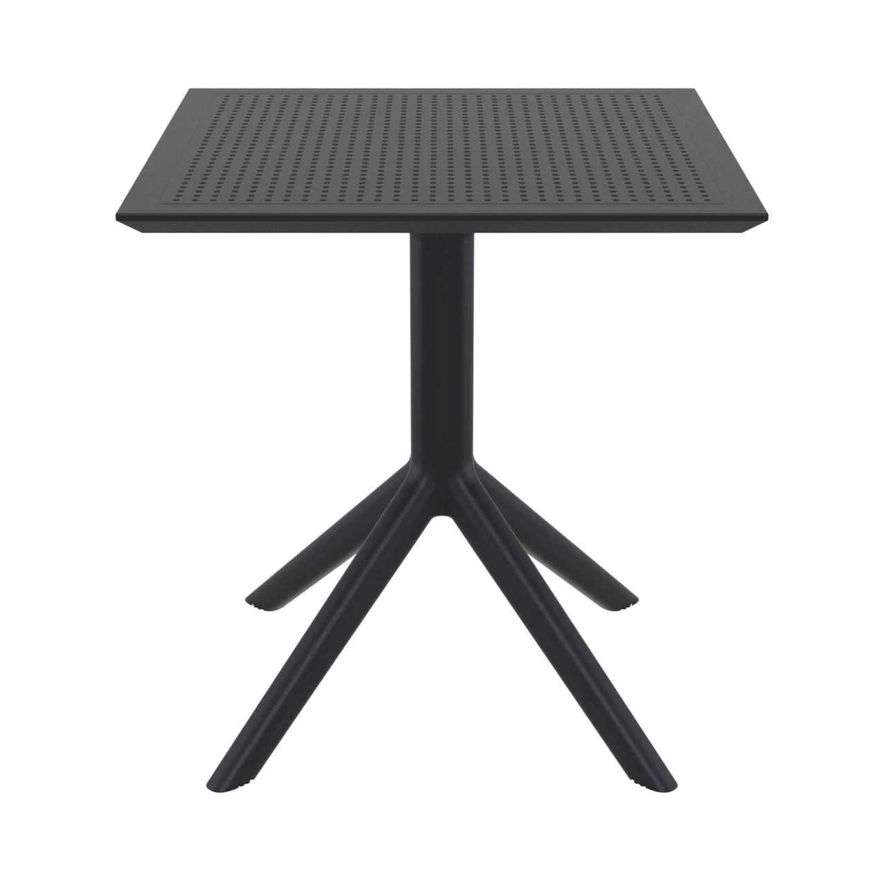 29.5" Black Square Outdoor Patio Dining Table 2 29.5" Black Square Outdoor Patio Dining Table - Image 2