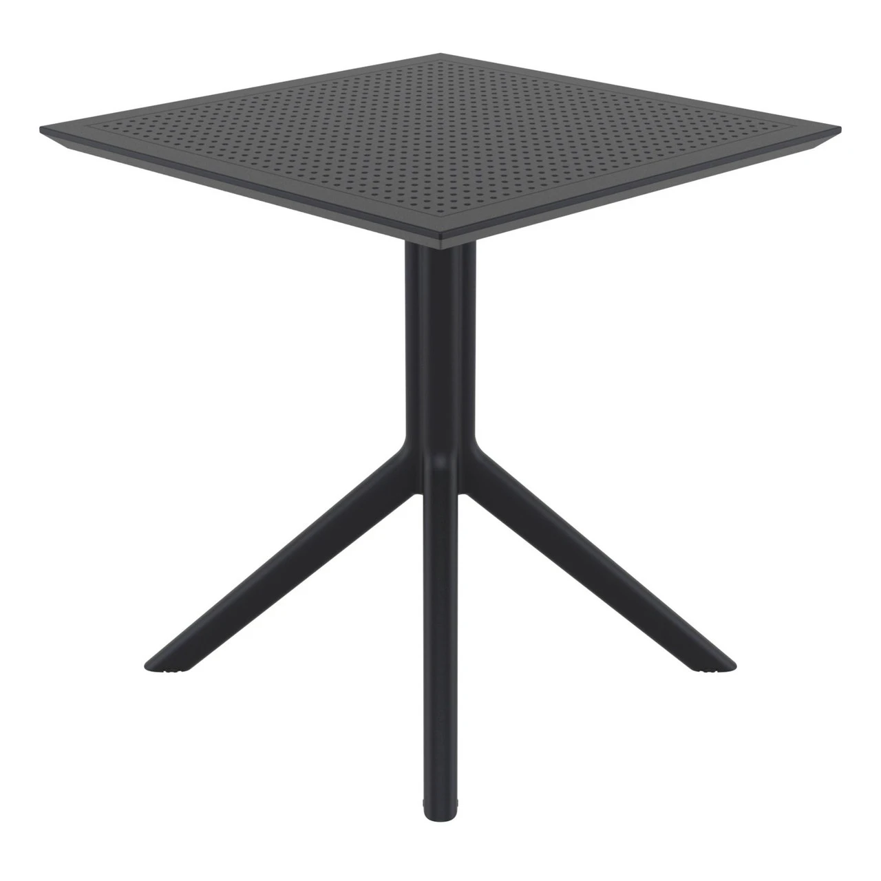 29.5" Black Square Outdoor Patio Dining Table 3 29.5" Black Square Outdoor Patio Dining Table - Image 3