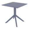 29.5" Gray Square Outdoor Patio Dining Table