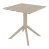 29.5" Taupe Brown Square Outdoor Patio Dining Table