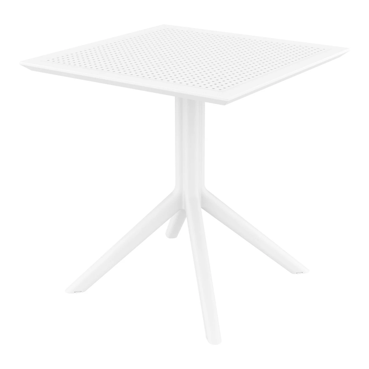 29.5" White Square Outdoor Patio Dining Table 1 29.5" White Square Outdoor Patio Dining Table
