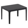 23.5" Black Rectangular Outdoor Patio Side Table