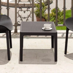 23.5" Black Rectangular Outdoor Patio Side Table -PatioVibe Shop dpam isp109 bla 4 81702.1667531875