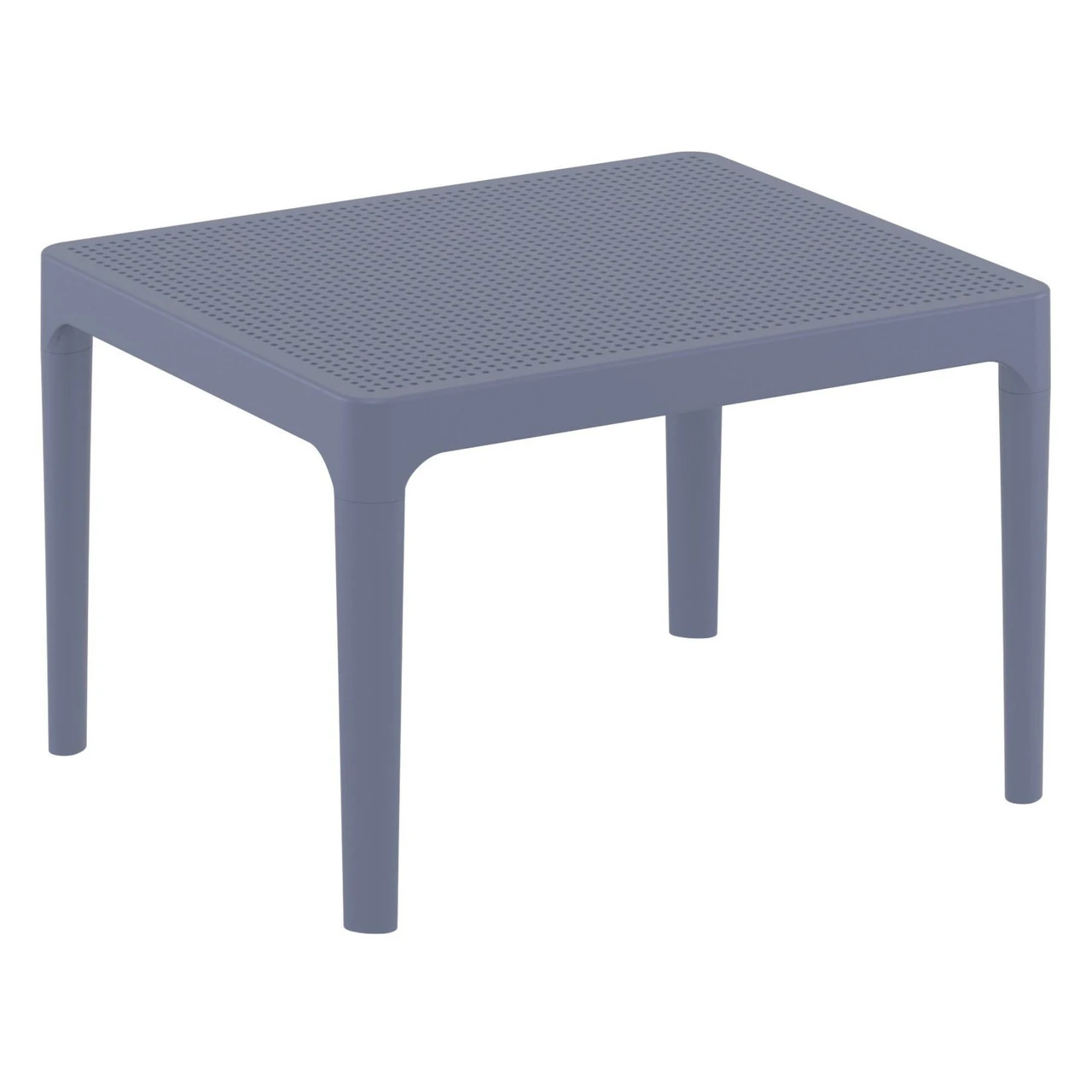 23.5" Gray Rectangular Outdoor Patio Side Table 1 23.5" Gray Rectangular Outdoor Patio Side Table