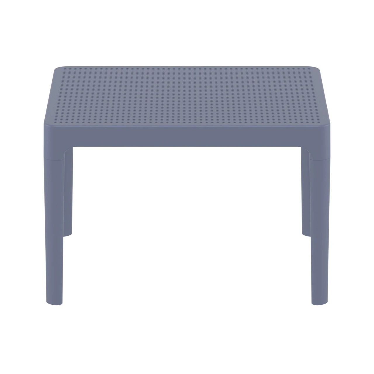 23.5" Gray Rectangular Outdoor Patio Side Table 2 23.5" Gray Rectangular Outdoor Patio Side Table - Image 2