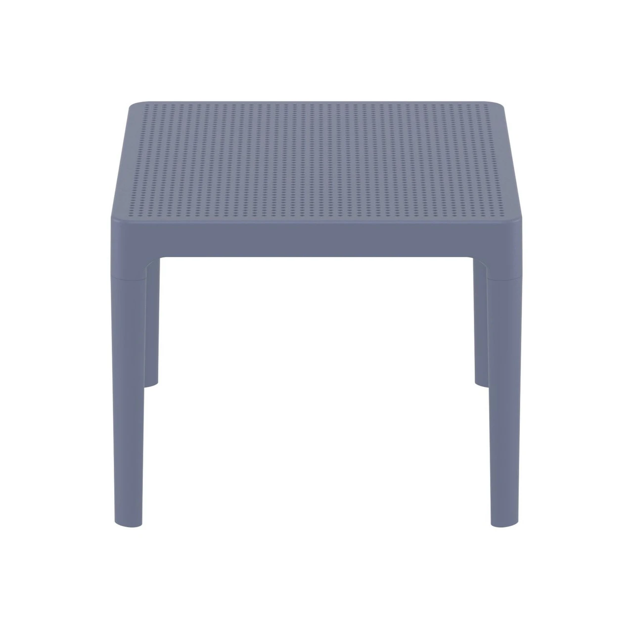 23.5" Gray Rectangular Outdoor Patio Side Table 3 23.5" Gray Rectangular Outdoor Patio Side Table - Image 3