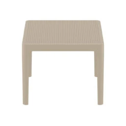 23.5" Taupe Brown Rectangular Outdoor Patio Side Table -PatioVibe Shop dpam isp109 dvr 3 35624.1667538994