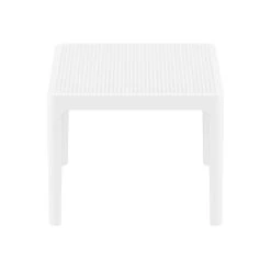 23.5" White Rectangular Outdoor Patio Side Table 8 23.5" White Rectangular Outdoor Patio Side Table -PatioVibe Shop dpam isp109 whi 3 69259.1667531884