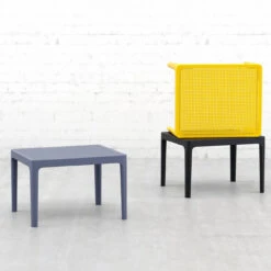 23.5" Yellow Rectangular Outdoor Patio Side Table 12 23.5" Yellow Rectangular Outdoor Patio Side Table -PatioVibe Shop dpam isp109 yel 6 31929.1667531878