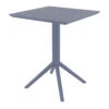 29.5" Gray Folding Square Outdoor Patio Dining Table