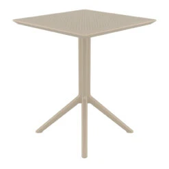 29.5" Taupe Brown Folding Square Outdoor Patio Dining Table -PatioVibe Shop dpam isp114 dvr 3 26476.1667531780