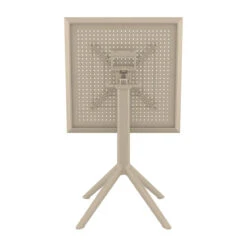 29.5" Taupe Brown Folding Square Outdoor Patio Dining Table -PatioVibe Shop dpam isp114 dvr 4 26981.1667531780