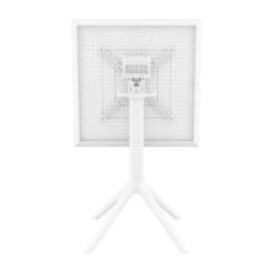 29.5" White Folding Square Outdoor Patio Dining Table -PatioVibe Shop dpam isp114 whi 4 46266.1667531783