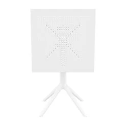 29.5" White Folding Square Outdoor Patio Dining Table -PatioVibe Shop dpam isp114 whi 6 40722.1667531783