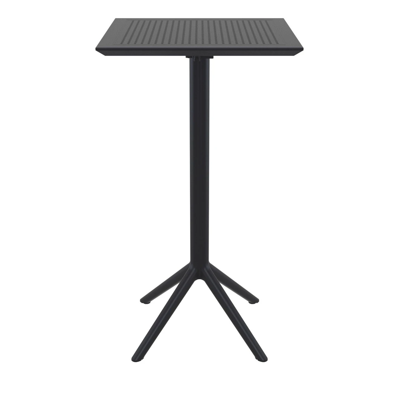 42.5" Black Folding Square Outdoor Patio Bar Table 2 42.5" Black Folding Square Outdoor Patio Bar Table - Image 2