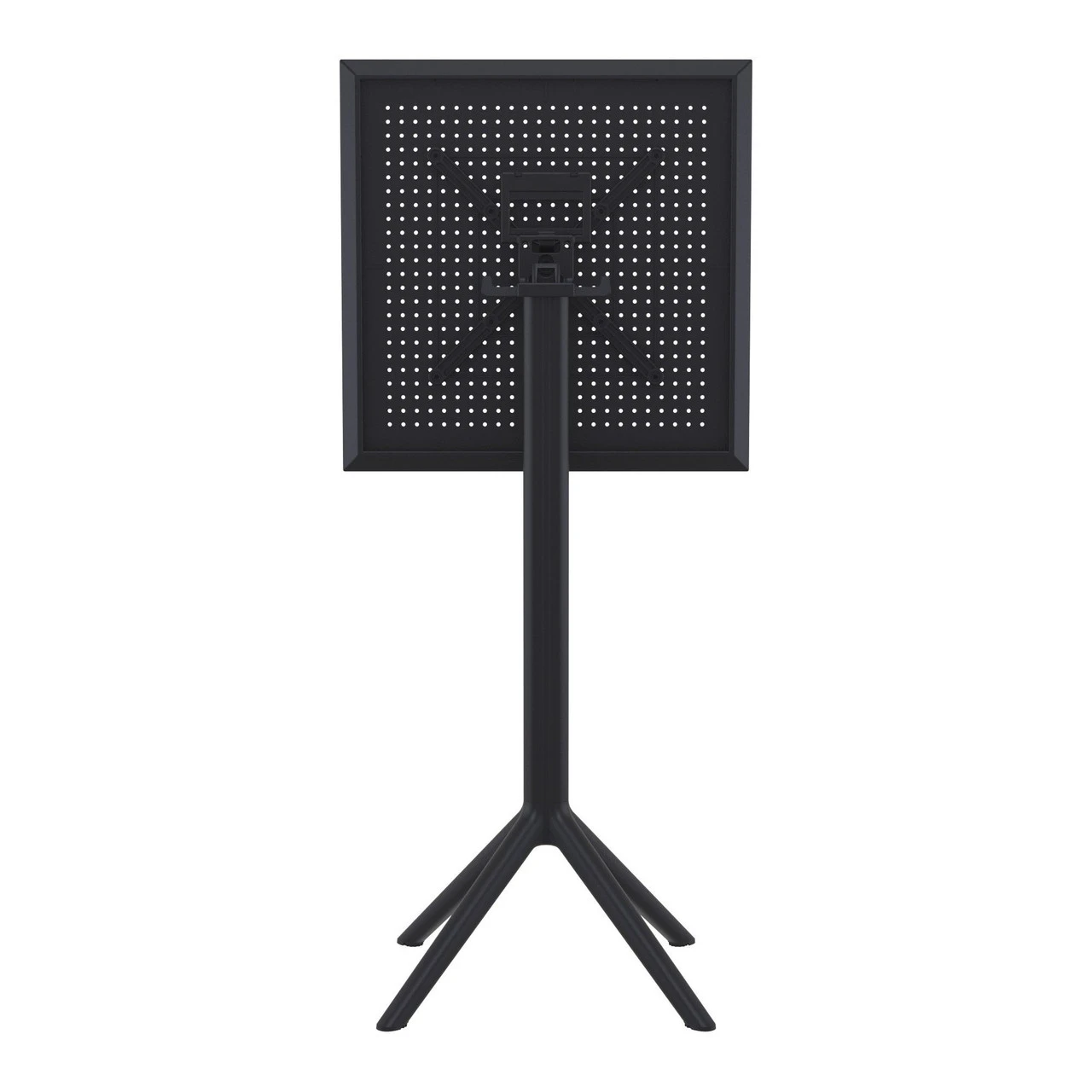 42.5" Black Folding Square Outdoor Patio Bar Table 4 42.5" Black Folding Square Outdoor Patio Bar Table - Image 4